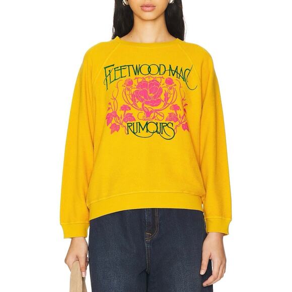 DAYDREAMER Fleetwood Mac Floral Reverse Sweatshirt, New without Tag MSRP $145 - Picture 7 of 11
